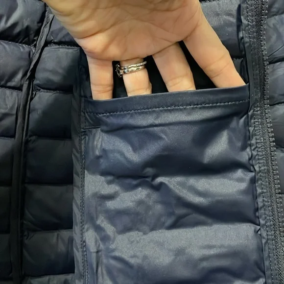 THE NORTH FACE WOMEN'S STRETCH DOWN PARKA AVIATOR COAT JACKET NAVY SIZE XS